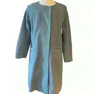 Light Weight Unique Vintage Trench Coat/ Utility Jacket Blue/Grey Size Small​